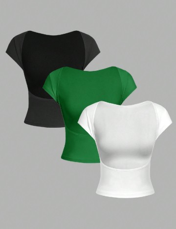 Set topuri 3 bucati SHEIN, mix culori