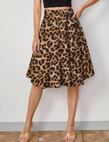 
						Fusta SHEIN, animal print