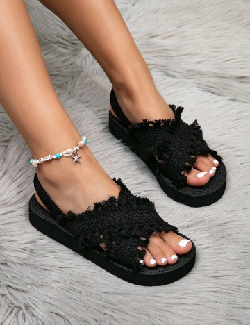 
						Sandale SHEIN, negru