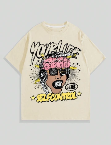 Tricou Romwe, galben