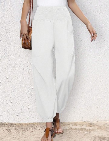 
						Pantaloni SHEIN, alb