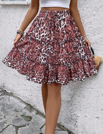 
						Fusta SHEIN, animal print