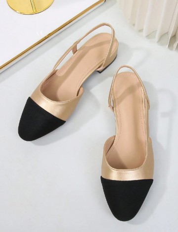 Pantofi SHEIN, negru/auriu