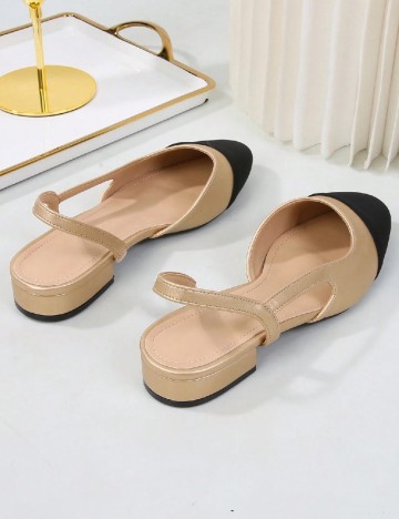 Pantofi SHEIN, negru/auriu