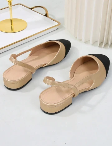 Pantofi SHEIN, negru/auriu