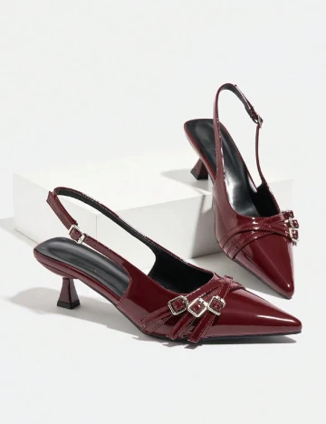 Pantofi SHEIN, visiniu