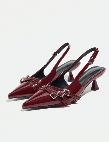 Pantofi SHEIN, visiniu