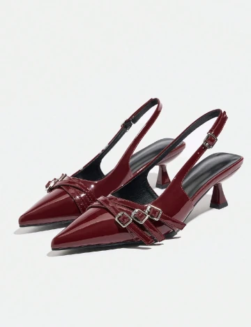 Pantofi SHEIN, visiniu