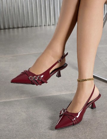 Pantofi SHEIN, visiniu