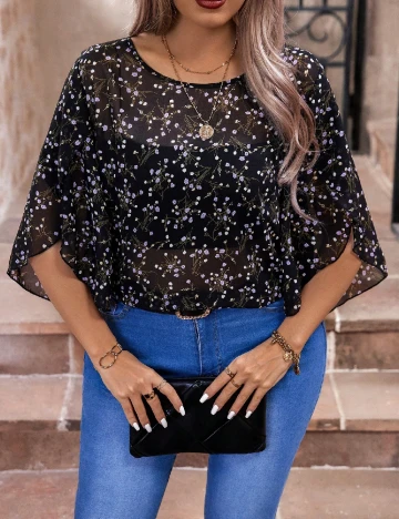 Bluza SHEIN CURVE, negru