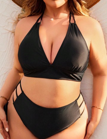 
						Costum de baie SHEIN CURVE, negru