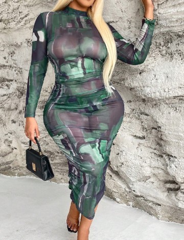 
						Rochie medie SHEIN CURVE, verde