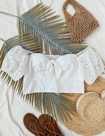 Top SHEIN CURVE, alb