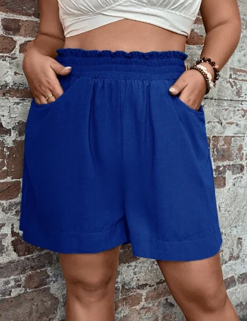 Pantaloni scurti SHEIN CURVE, albastru