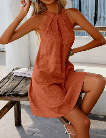 Rochie scurta SHEIN, maro