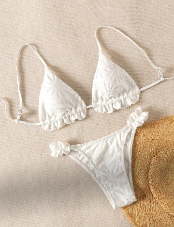 
						Costum de baie SHEIN, alb