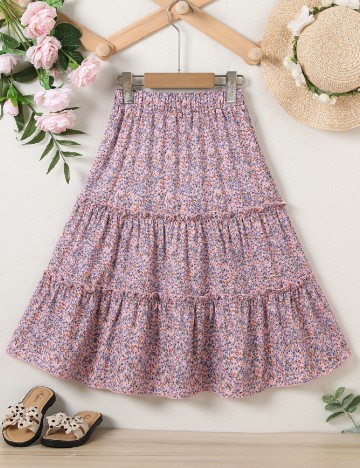 
						Fusta Shein Kids, floral print