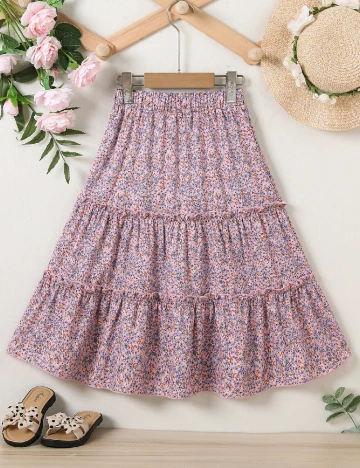 Fusta Shein Kids, floral print