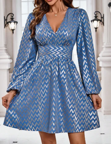 Rochie scurta SHEIN, albastru