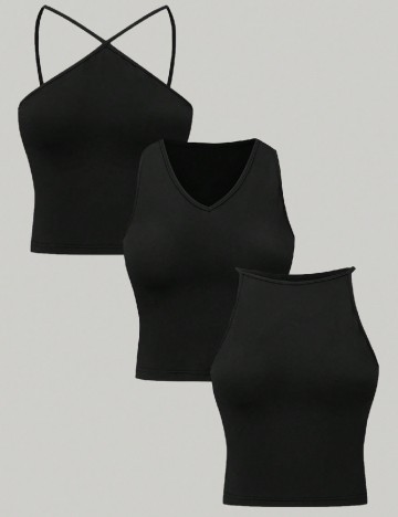 
						Set topuri 3 bucati SHEIN, negru