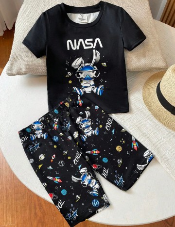 
						Pijama Shein Kids, negru