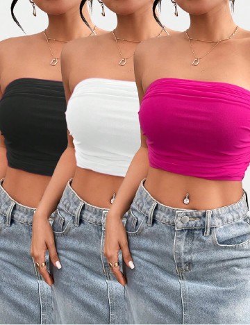 
						Set topuri 3 bucati SHEIN, mix culori