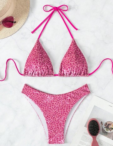 
						Costum de baie SHEIN, roz