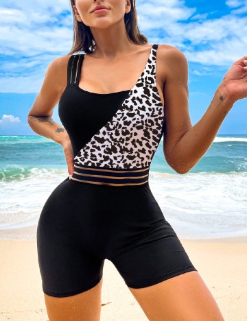 
						Costum de baie SHEIN, negru