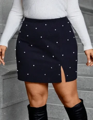 Fusta SHEIN CURVE, albastru