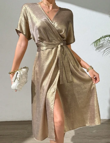 Rochie medie SHEIN, auriu