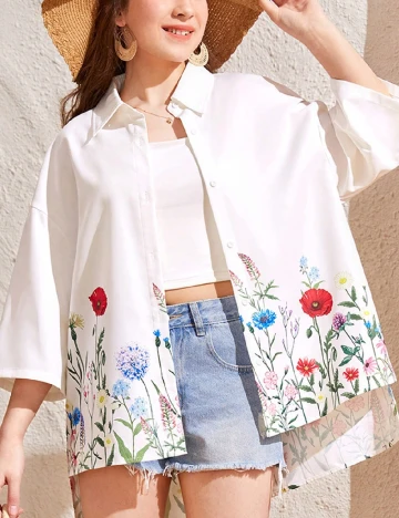 Camasa Shein Kids, alb