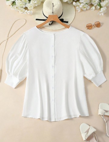 
						Camasa SHEIN CURVE, alb