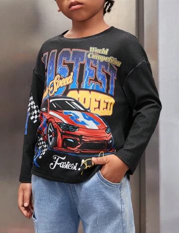 Bluza Shein Kids, negru