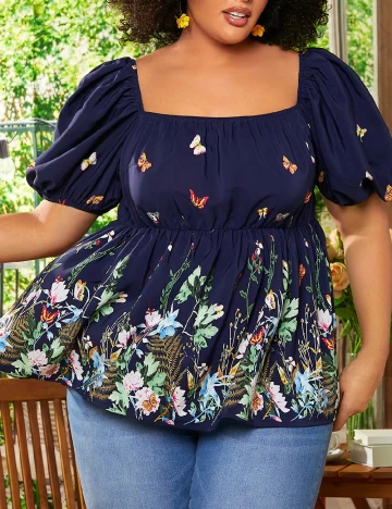 Bluza SHEIN CURVE, bleumarin