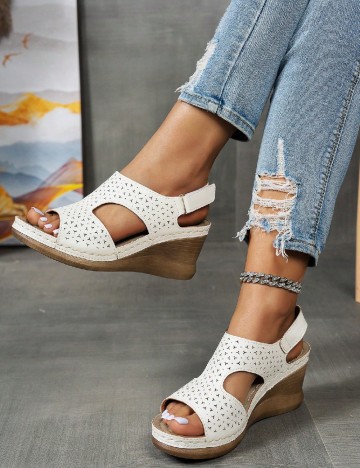 Sandale SHEIN, alb