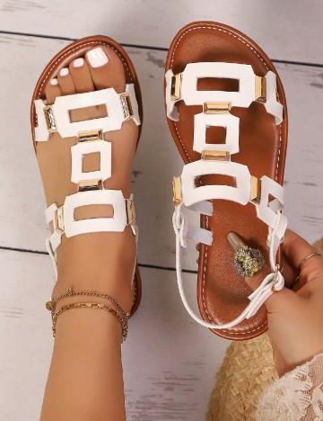 Sandale SHEIN, alb
