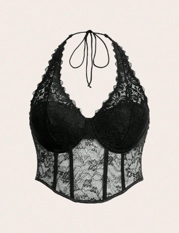 Top SHEIN CURVE, negru