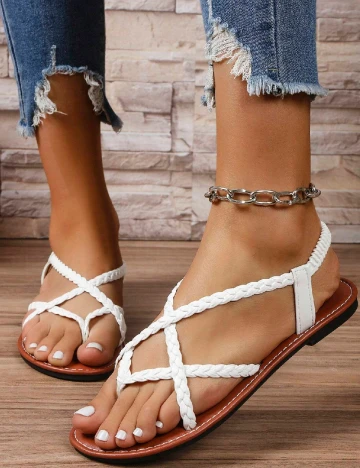 Sandale SHEIN, alb