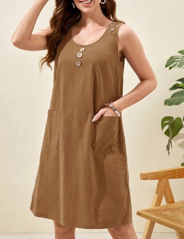 
						Rochie scurta Emery Rose, maro