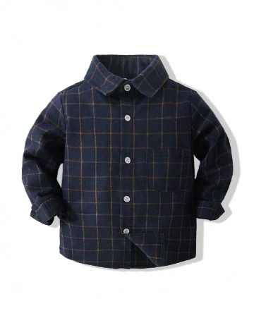 Camasa Shein Kids, bleumarin