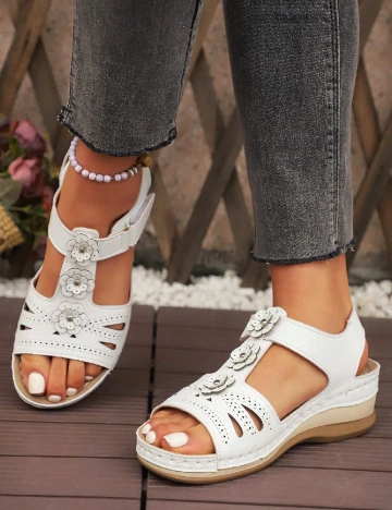 Sandale SHEIN, alb