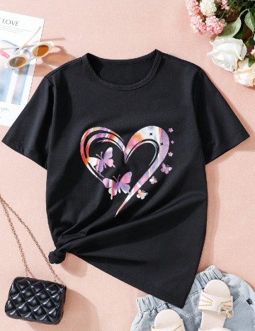 
						Tricou Shein Kids, negru