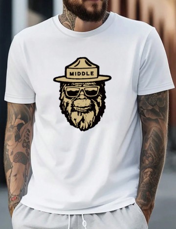 
						Tricou SHEIN Plus Size Men, alb