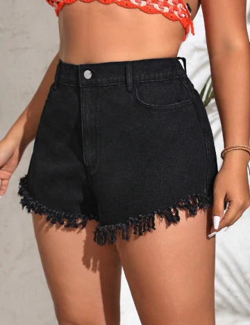 Pantaloni scurti SHEIN CURVE, negru