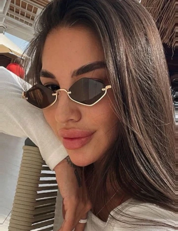 Ochelari de soare SHEIN, negru/auriu