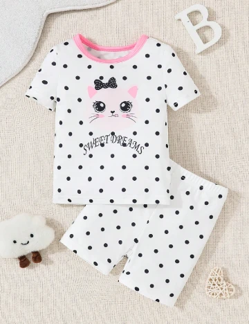 Compleu Shein Kids, alb/negru