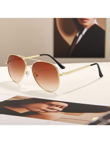 
						Ochelari de soare SHEIN, maro/auriu