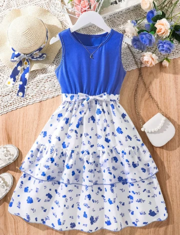 Rochie Shein Kids, albastru/alb