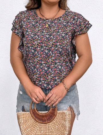 
						Bluza SHEIN CURVE, floral print