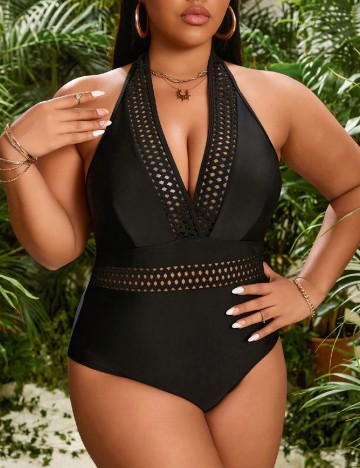 
						Costum de baie SHEIN CURVE, negru